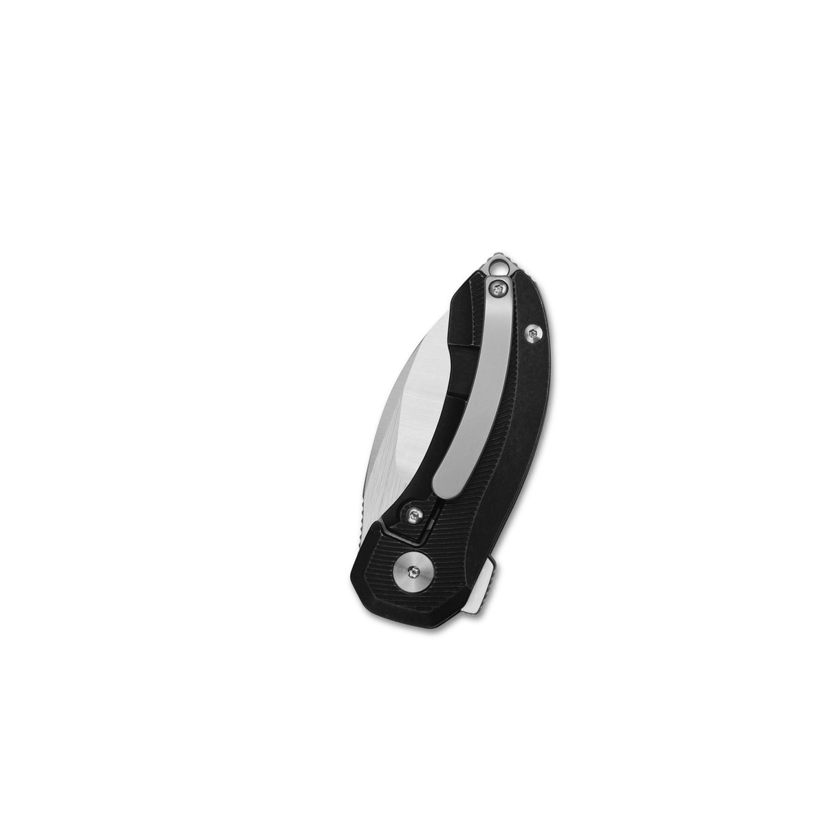 Folded QSP Hamster pocket knife with S35VN blade and titanium handle.