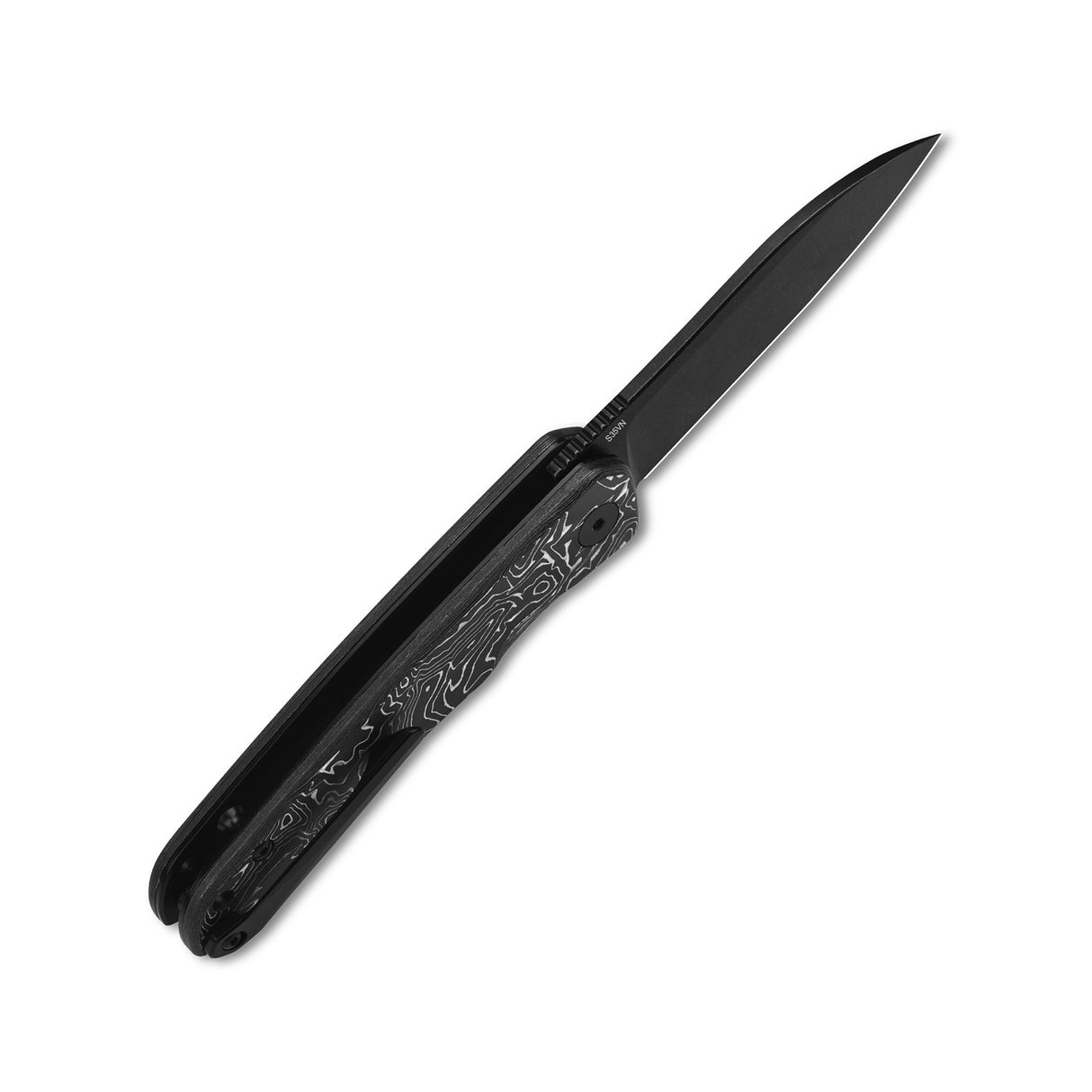 QSP Otter pocket knife with S35VN blade and aluminum foil carbon fiber handle