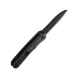 QSP Otter pocket knife with S35VN blade and aluminum foil carbon fiber handle