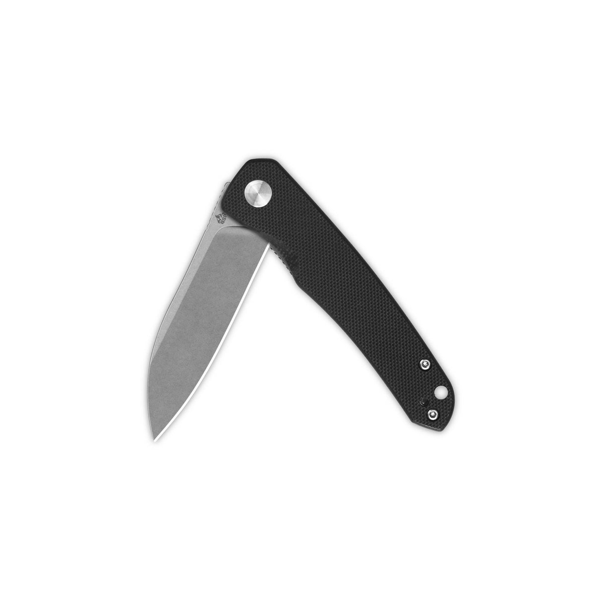 Open QSP Otter pocket knife with black G10 handle and sleek 14C28N blade