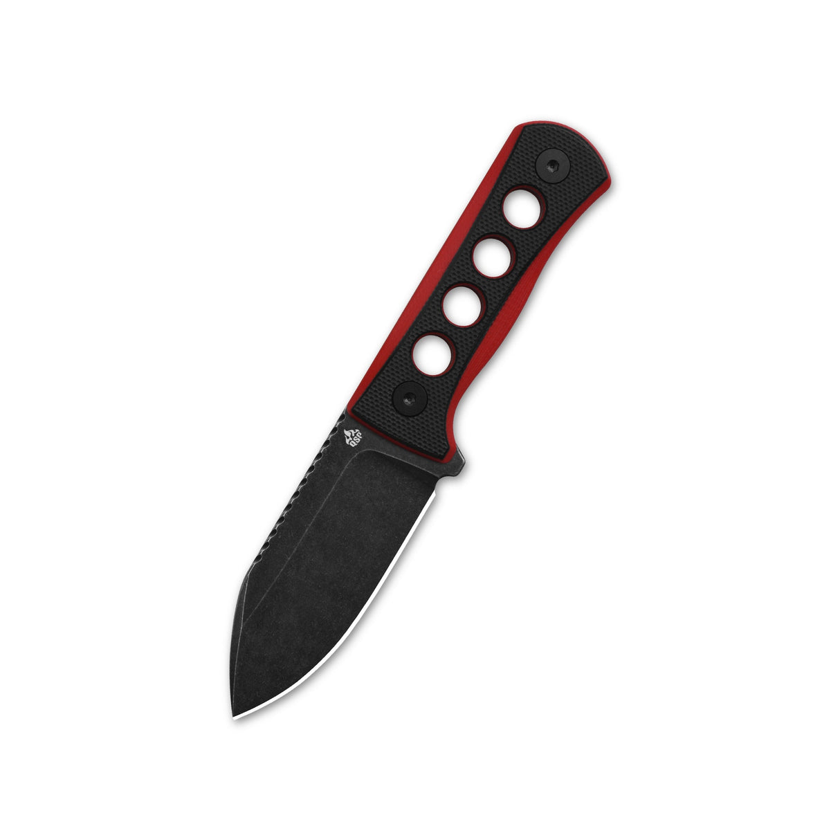 QSP Canary Neck Knife with 14C28N blade and black/red G10 handle for EDC use.
