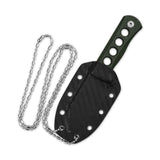 Kydex sheath for QSP Canary neck knife with chain attachment