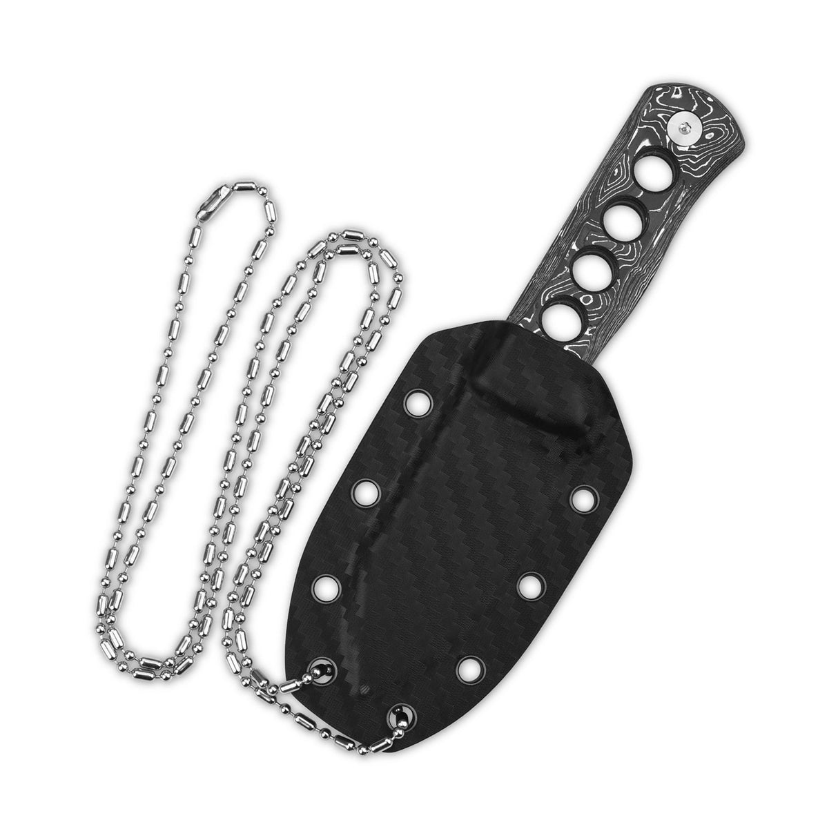 Kydex sheath with chain for QSP Canary Neck Knife.