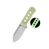 QSP Canary Neck knife 14C28N blade Glow-in-the-Dark Resin handle with Kydex sheath
