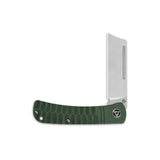 Green Micarta QSP Hedgehog slip joint pocket knife with satin 14C28N blade