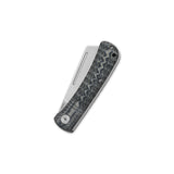 QSP Hedgehog Slip Joint Knife with textured green Micarta handle and satin finish blade