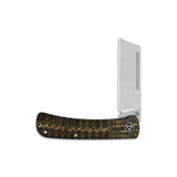 QSP Hedgehog Slip Joint Knife showcasing carbon fiber handle and sleek 14C28N blade