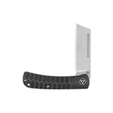 Folded QSP Hedgehog Slip Joint Knife with black Micarta handle and satin blade