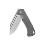 QSP Rhino Pocket Knife Böhler M390 Flat Blade  Titanium Handle