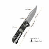 QSP Grebe pocket knife with glow-in-the-dark Raffir resin handle and S35VN blade.