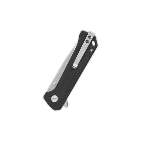 QSP Grebe T pocket knife with black G10 handle, closed position