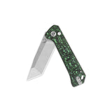 QSP Grebe T Button Lock Pocket Knife S35VN blade CF Handle