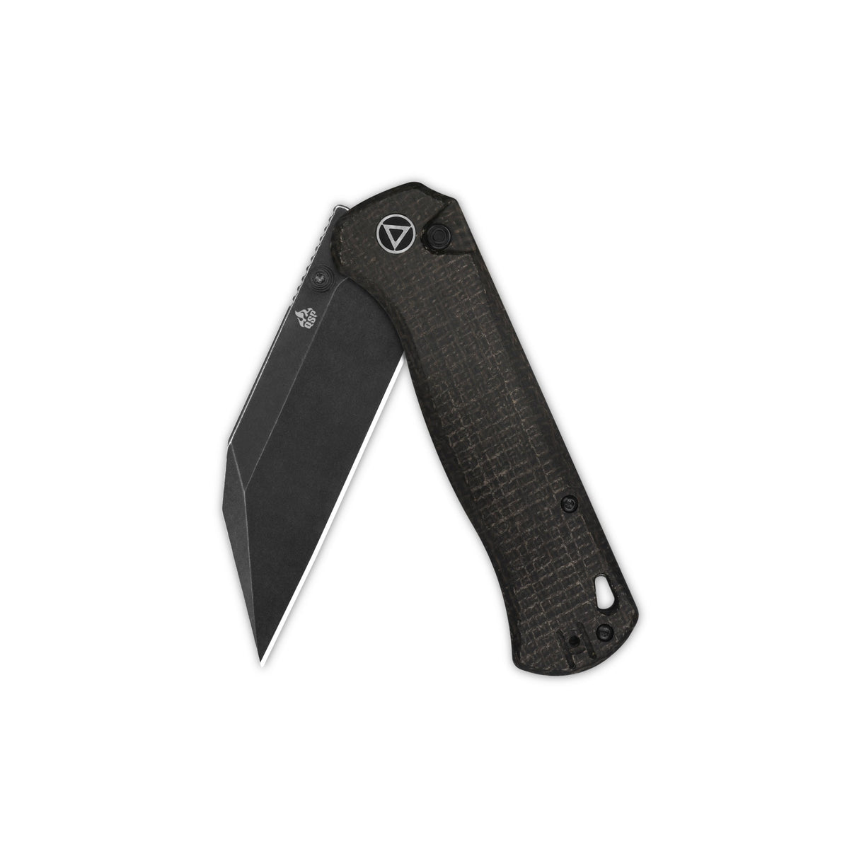 QSP Swordfish pocket knife with a dark green Micarta handle and 14C28N blade.