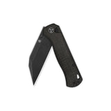 QSP Swordfish pocket knife with a dark green Micarta handle and 14C28N blade.
