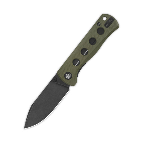 QSP Canary pocket knife with olive green G10 handle and spear point blade