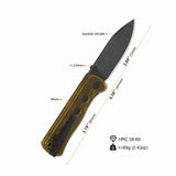 QSP Canary Folder Liner Lock Pocket Knife 14C28N Blade Ultem Handle