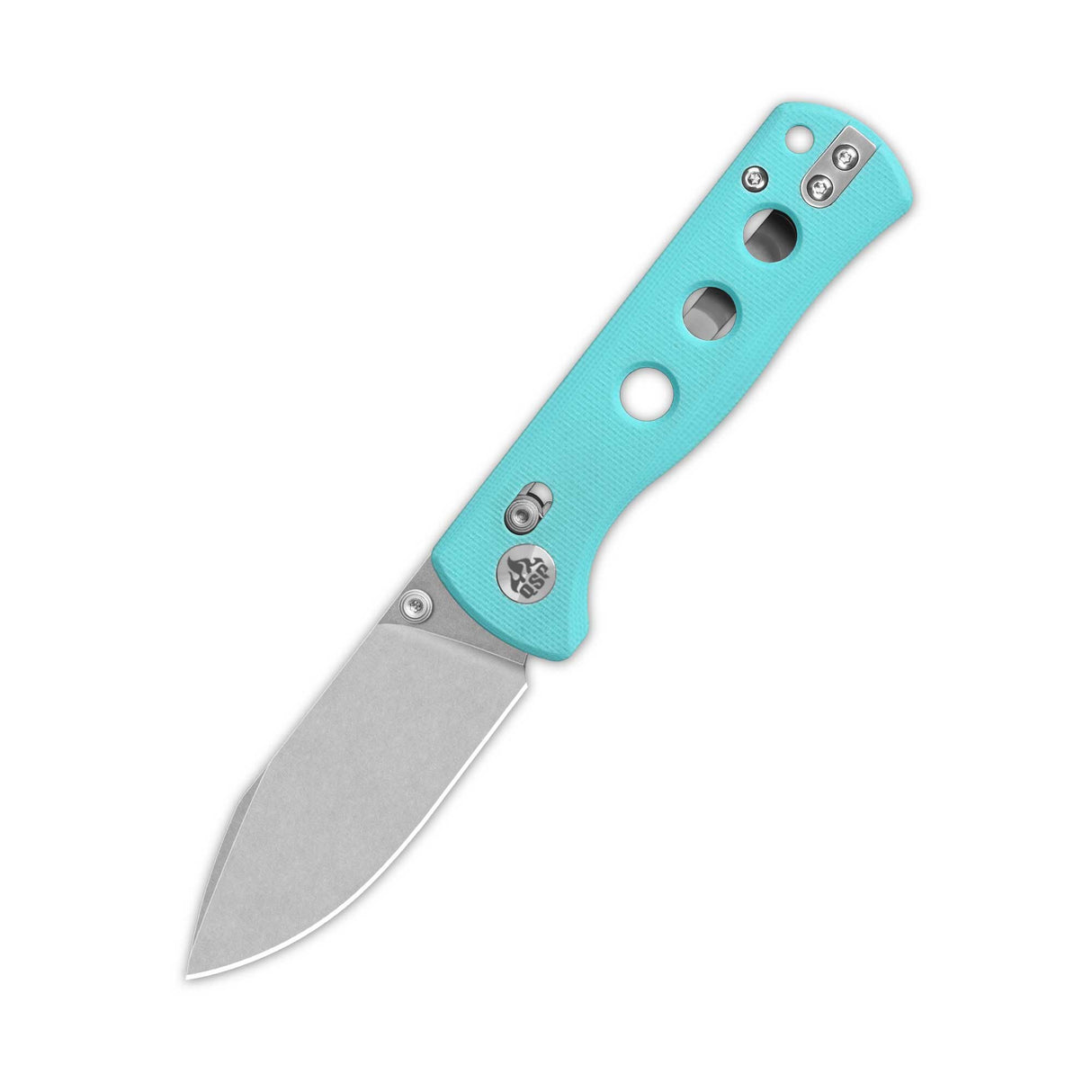 QSP Canary Glyde Lock Pocket Knife with Tiffany Blue G10 Handle and 14C28N Blade