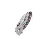 QSP Capybara pocket knife with vibrant camo carbon fiber handle and M390 blade