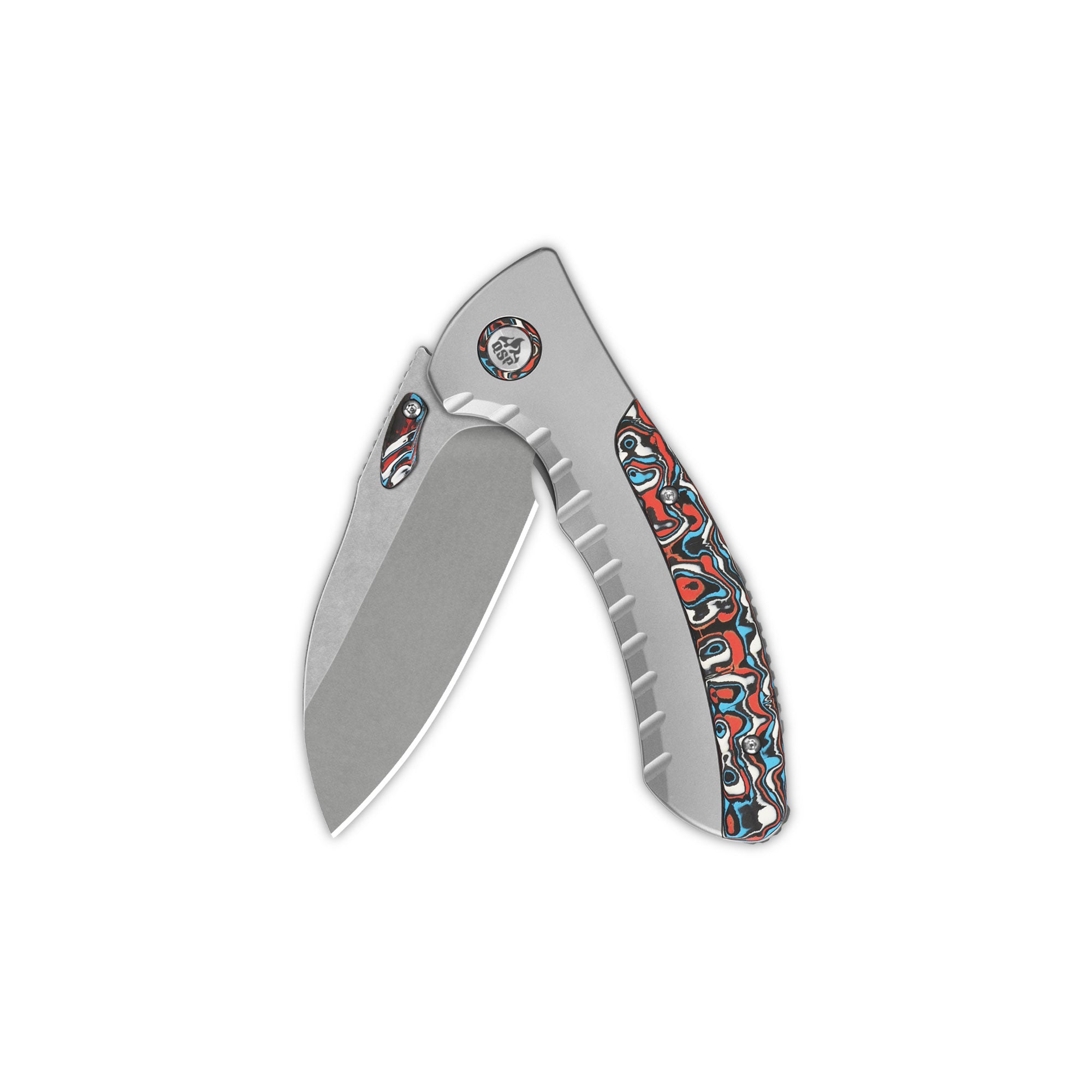 Capybara Frame Lock Knife | M390 | Ti & Red Camo Carbon Fiber