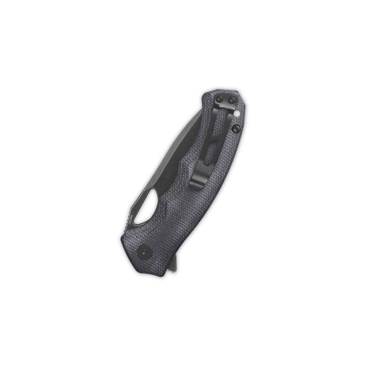 QSP Gorilla pocket knife with black micarta handle and stainless steel clip