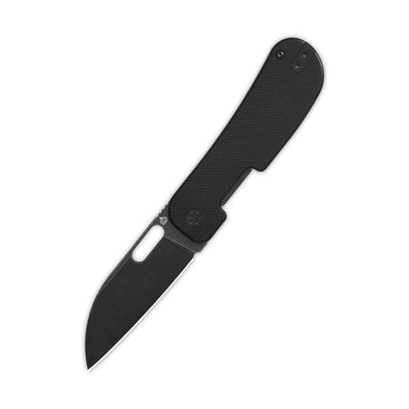 QSP Variant PE pocket knife with black G10 handle and 14C28N blade