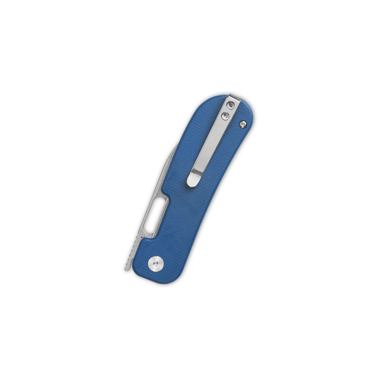 QSP Variant PE pocket knife with stonewashed 14C28N blade and blue handle