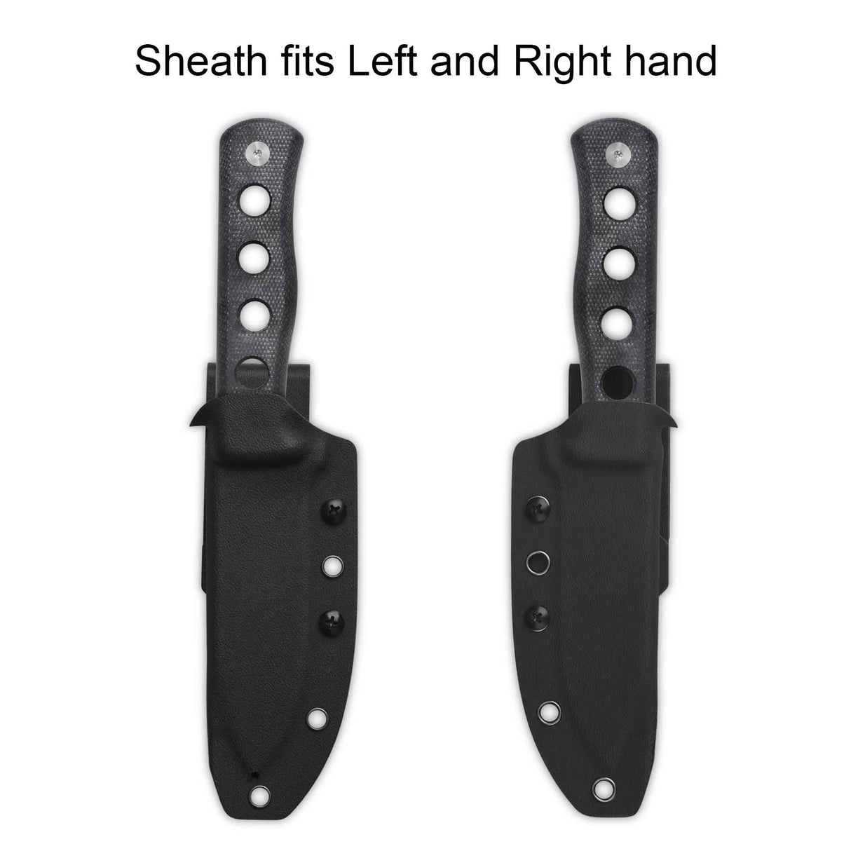 Rotatable sheath for QSP Canary knife, fits both left and right-hand users.