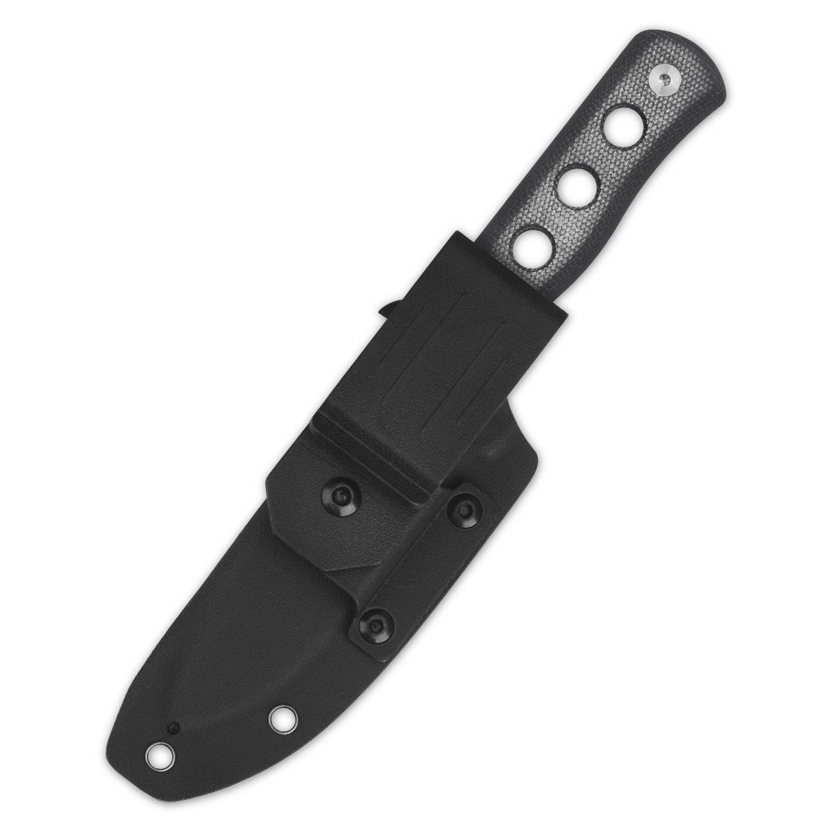 QSP Canary Fixed Blade Knife Cr8Mo2VSi(DC53) Blade Black Micarta Handle