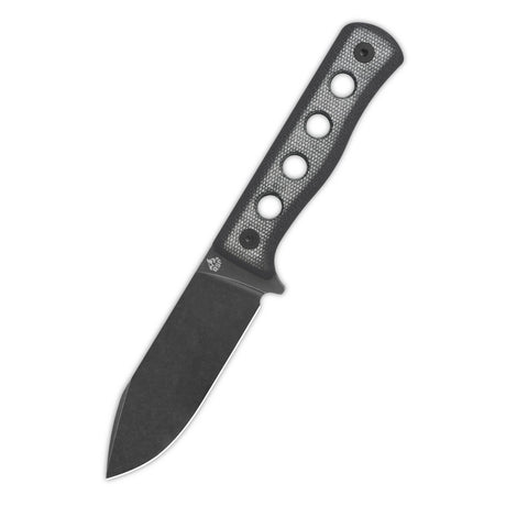 QSP Canary fixed blade knife with black micarta handle and drop point blade.