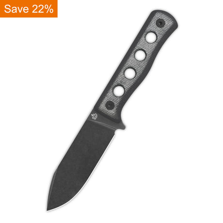 QSP Canary Fixed Blade Knife Cr8Mo2VSi(DC53) Blade Black Micarta Handle