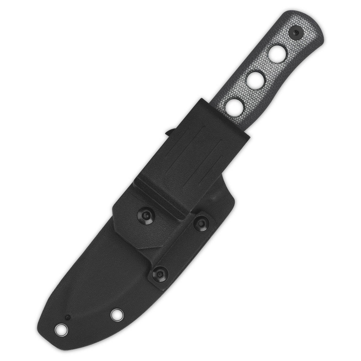 Sheath for QSP Canary knife with adjustable clips for versatile carry.