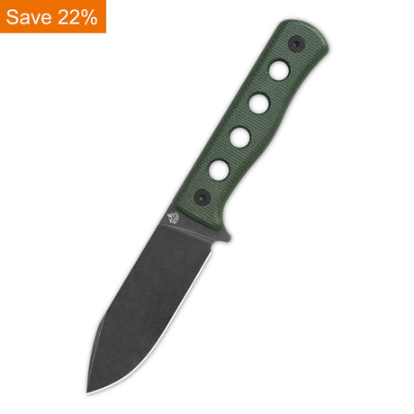 QSP Canary Fixed Blade Knife Cr8Mo2VSi(DC53) Blade Green Micarta Handle