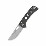 QSP Unicorn Button Lock Pocket Knife with dark brown Micarta handle