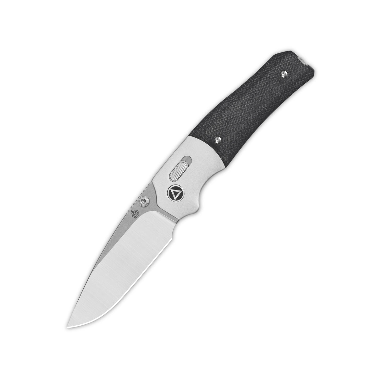 QSP Vault pocket knife with 14C28N blade and black micarta handle
