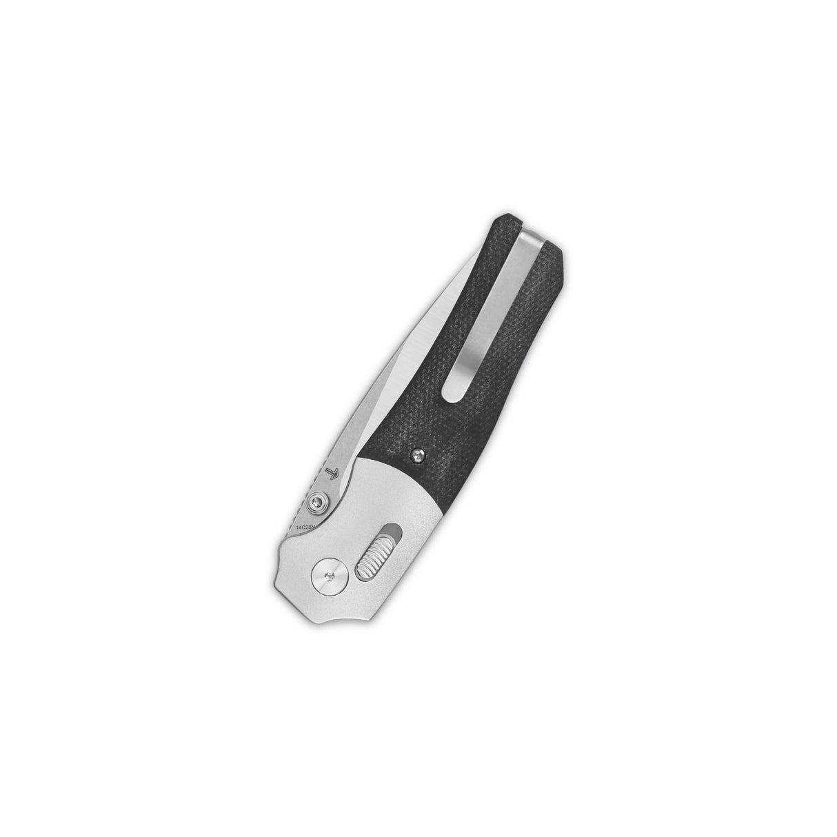 Sleek QSP Vault pocket knife with black micarta handle and Glyde Lock mechanism