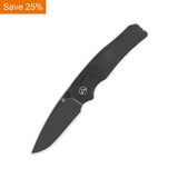QSP Vault Glyde Lock Pocket Knife 14C28N Blade Black Micarta Handle