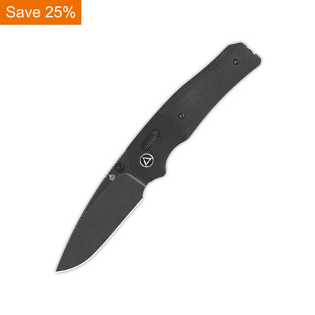 QSP Vault Glyde Lock Pocket Knife 14C28N Blade Black Micarta Handle