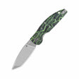 QSP Turtle Punk pocket knife with 14C28N tanto blade and black/green G10 handle