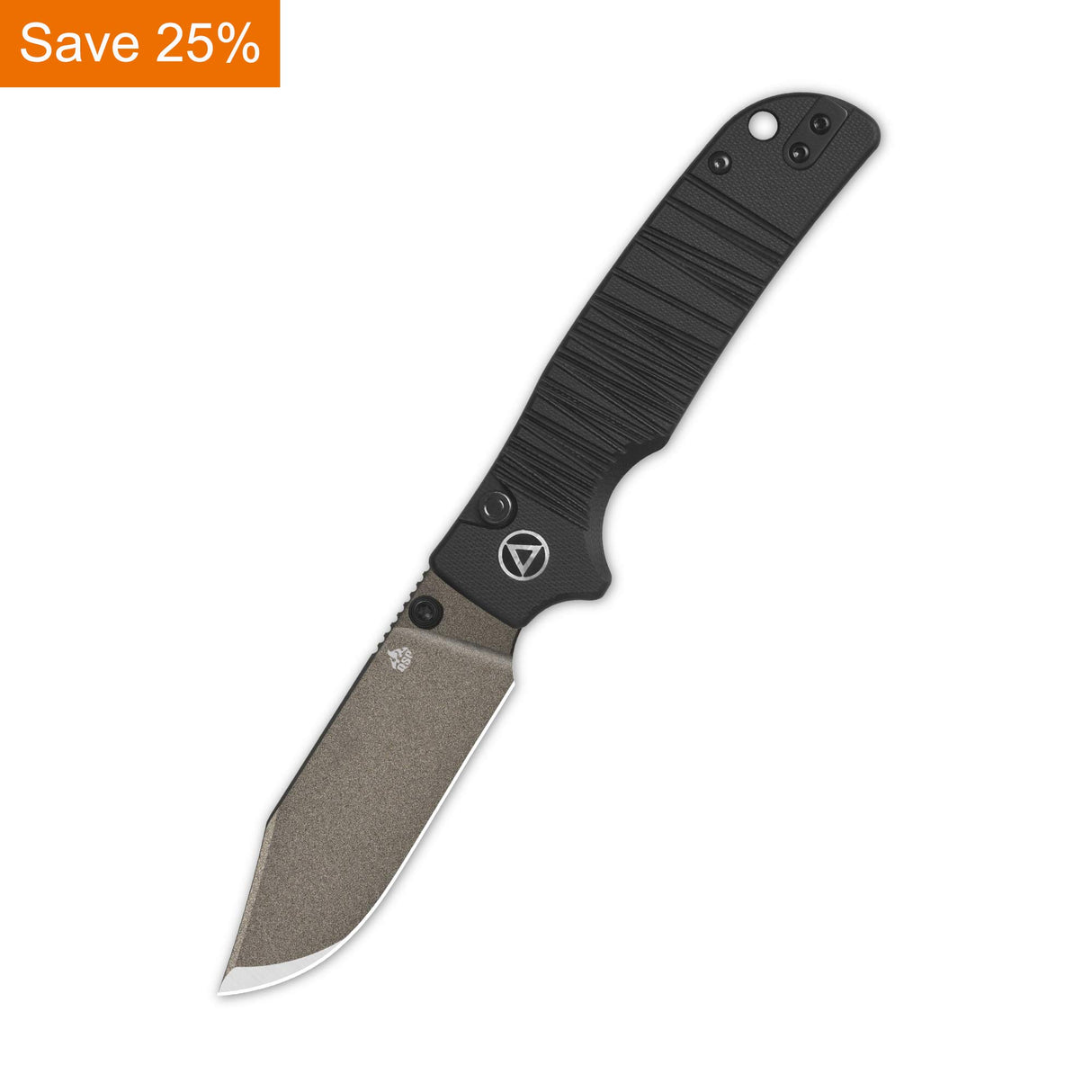 QSP Kali Button Lock Pocket Knife 14C28N Blade Black G10 Handle