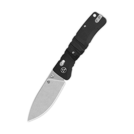 QSP Ripley pocket knife with black G10 handle and stonewashed 14C28N blade