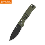 QSP Ripley Glyde Lock Pocket Knife 14C28N Blade Green/Black G10 Handle