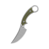 QSP Viper Fixed Blade Knife 10Cr15MoV Blade OD Green G10 Handle