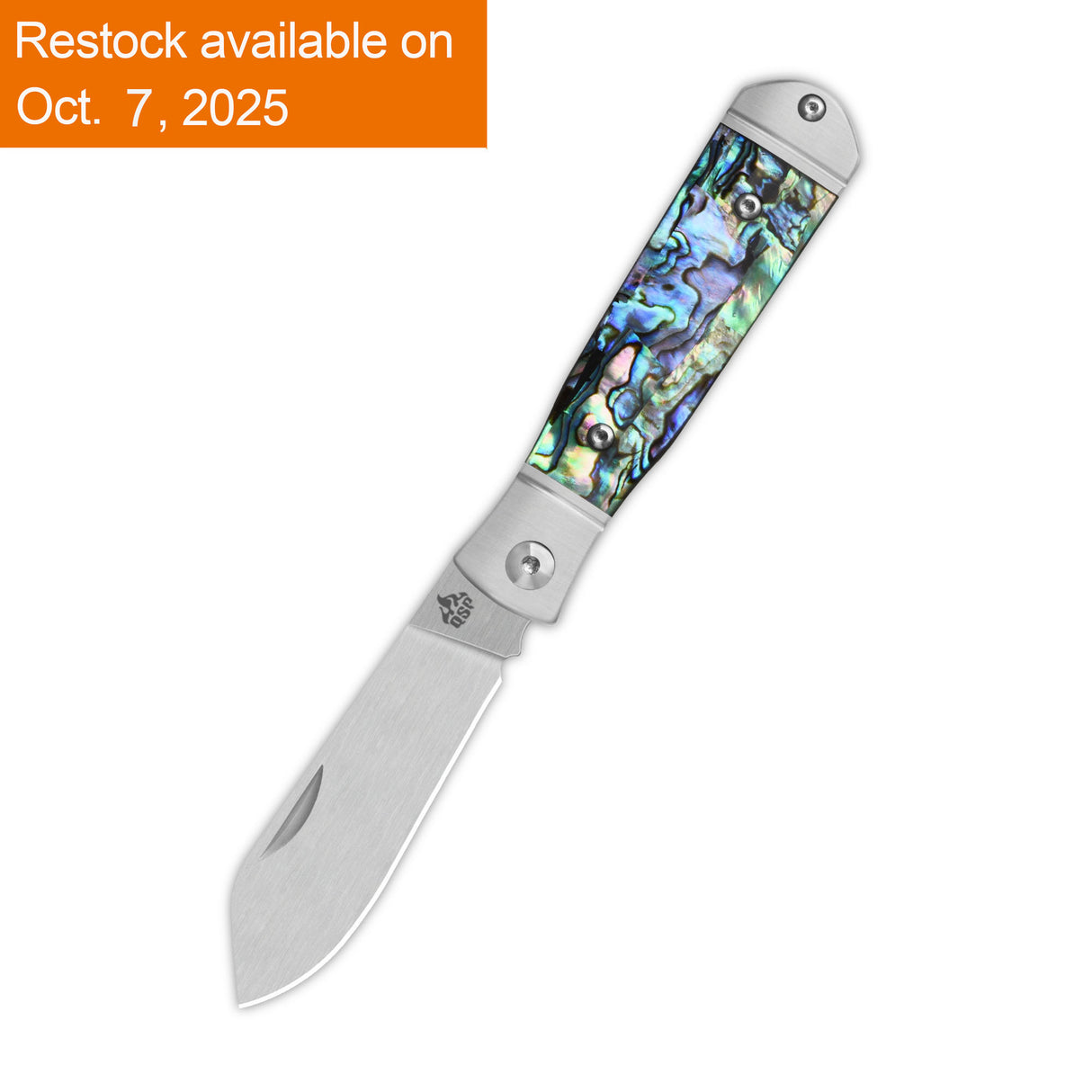 QSP Jumping Jack Slip Joint Pocket Knife 14C28N blade Abalone Handle