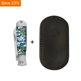 QSP Jumping Jack Slip Joint Pocket Knife 14C28N blade Abalone Handle