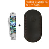 QSP Jumping Jack Slip Joint Pocket Knife 14C28N blade Abalone Handle
