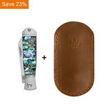 QSP Jumping Jack Slip Joint Pocket Knife 14C28N blade Abalone Handle