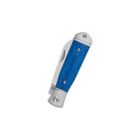 QSP Jumping Jack Slip Joint Pocket Knife 14C28N blade Blue Bone Handle
