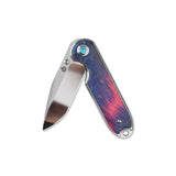 QSP Nebula Liner Lock Pocket Knife 14C28N Blade Stabilized wood Handle