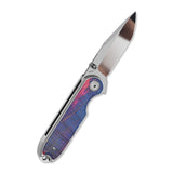 QSP Nebula Liner Lock Pocket Knife 14C28N Blade Stabilized wood Handle