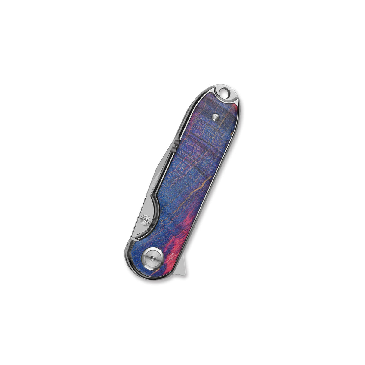 QSP Nebula Liner Lock Pocket Knife 14C28N Blade Stabilized wood Handle